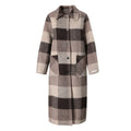 Grounded Plaid Wool Long Coat